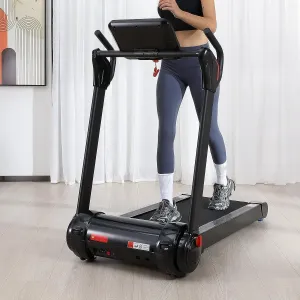 4.0Hp Folding Treadmill for Home Office, Portable Treadmill with 14.5" Led Display & Detection, 0.6-8.7MPH Max 400Lbs Walking Jogging Running Exercise Machine for Office Apartment Exercise