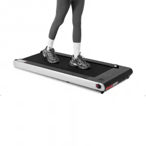 Walking Pad Treadmill Under Desk, 2.25HP Electric Compact Space Folding Treadmill Remote & Button Control with LCD Monitor, 1-6KM/H for Running Walking for Home Office - Black