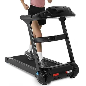 4.0Horsepower Folding Treadmill for Home, Grey Electric Portable Treadmill with LCD Display & Detection, 0.6-8.7MPH Max 400LBS Walking Jogging Running Exercise Machine for Office Home Workout