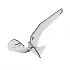11LBS Boat Anchor, 316 Stainless Steel Delta-Style Anchor, Heavy Duty Wing Style Triangular Anchor, Boats from 15'-30'
