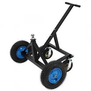 Adjustable Trailer Dolly, with 1500lbs Load Capacity, Durable Carbon Steel Trailer Mover with 25.5''-34.6'' Adjustable Height, Ideal for Moving Boat Trailers/Utility/Cargo Trailers/RV Trailer