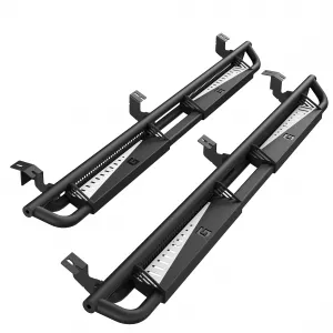 6" Running Boards for 2005-2023 Toyota Tacoma Double Cab, Bolt-On Steel Side Steps, Non-Slip Textured Surface, Black Powder Coated Direct Fit Nerf Bars