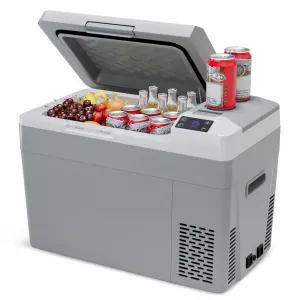 30L Car Refrigerator Electric Cooler with 12V DC for Car and RV, Car Fridge with 24V DC for Truck and Van, Portable Freezer for Home Use