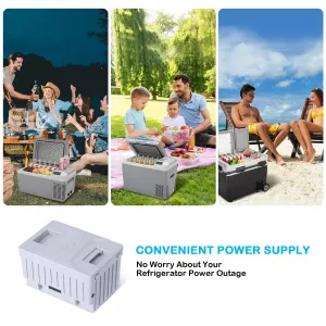 15600mAh Portable Cooler Battery 5-18H Car Refrigerator Battery Lithium Polymer Batteries for Car Fridge Camping & RV Grey ‎‎‎Enclosure