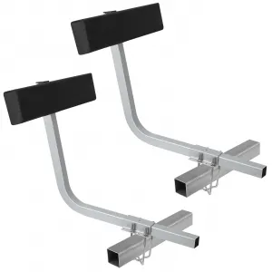 Boat Trailer Guides, 20" Inch Carpeted Guide On Tilting Side Bunks, 2 Foot Bunk Boards Kit, for High Beam, Box or C-Channel Trailers with Mounting Frames and Hardware