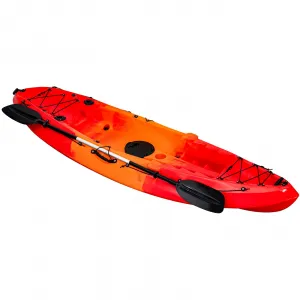 Fishing Kayaks, 9.38FT Sit on Top Kayak for Adults with Paddle, Capacity of 308LBS, Hard Shell Recreational Ocean Kayak Boat