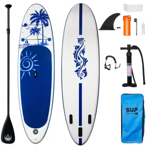 Inflatable Stand Up Paddle Boards with Paddle Board Accessories & Carry Bag & Pump, Wide Paddleboards, Non-Slip Comfort Deck Standing Surfboard for Youth & Adults