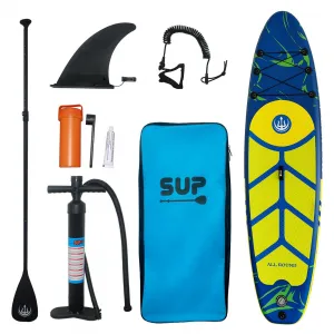 Inflatable Stand Up Paddle Board, 10’6” x 33” x 6”, Premium Aluminum Paddle, Non-Slip Comfortable Deck, High-Quality PVC, Safety Rope, Backpack, Youth & Adults