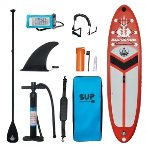 Inflatable Stand Up Paddle Board 10’6” x 33” x 6” + Premium Aluminum Paddle + Non-Slip Deck + High-Quality PVC + Safety Rope + Backpack + Youth & Adults