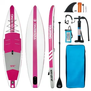 Inflatable Stand Up Paddle Board, with Adjustable Floating Paddles and Premium Paddle Board Accessories, Wide Stable Design, Non-Slip Comfort Deck for Youth & Adults