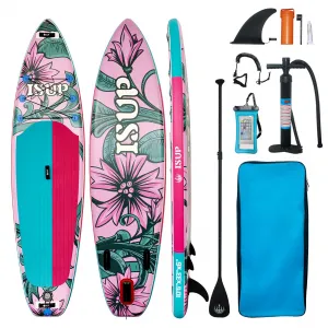 Inflatable Stand Up Paddle Board, with Adjustable Floating Paddles and Premium Paddle Board Accessories, Wide Stable Design, Non-Slip Comfort Deck for Youth & Adults