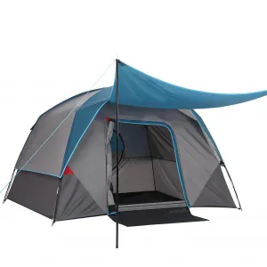 4-6 Person Camping Tent - Waterproof Lightweight with Rainfly, Easy Setup for Hiking, Backpacking & Outdoor Travel, Light Blue