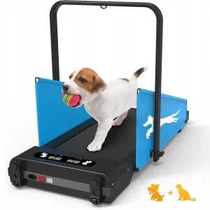 2 in 1 Dog Treadmill with LED Display for, 2.5 Hp Foldable Pet Treadmill for Doggy Running Machine, Foldable Pet Pacer Treadmill Pad for Small and Medium Dogs Home Use, Blue