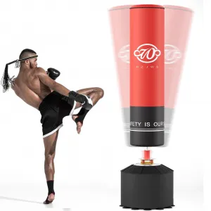 Punching Bag with Stand Heavy Boxing Bag Freestanding for Fitness Home 70'' Black