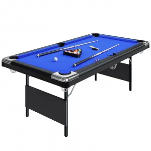 7 ft Portable Pool Table Steel Frame Home Game Room Folding Billiard Set