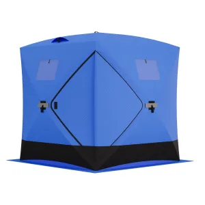 Ice Fishing Tent, Pop-Up Portable Hub-Style Ice Fishing Shelter, 34 Square Feet of Fishable Area, 3-Person Shelter