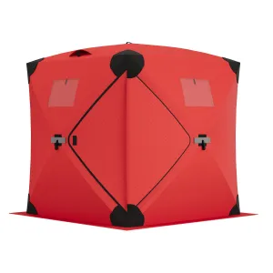 Ice Fishing Tent, Warmth Retaining Design Pop-Up Portable Hub-Style Ice Fishing Shelter, Thickening 34 Square Feet of Fishable Area, 3-Person Shelter