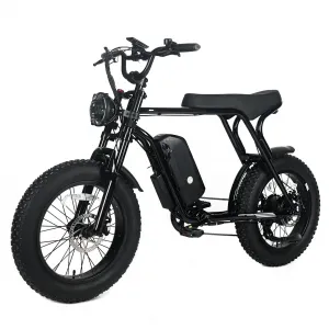 Electric Mountain Bike for Adults 20" x 4.0 Fat Tire, E-Bike 750W Motor 48V 15.6Ah Removable Battery, Max Speed 40MPH, Shi mano 7-Speed Adult Electric Bicycle for Off-Road Adventures, Black