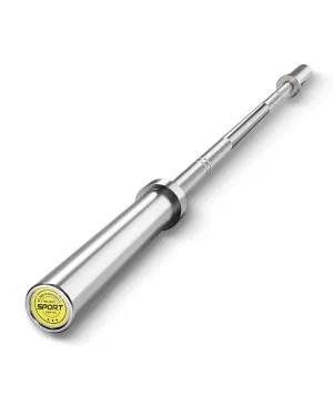 7Ft Olympic Barbell Bar 2 Inch Chrome Plated for Power Lifting and Weightlifting 45 Lbs