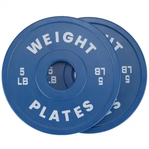 Bumper Plates 2 Inch Rubber Weight Plates Fractional Weights for Strength Training Home Gym Various Sizes and Colors