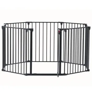 200" Dog Gate for Doorways Stairs, Adjustable Safety Door with Child Proof Double Locking System, Baby Gate Extra Wide, Christmas Tree Fence Door