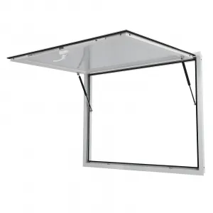 Concession Window with Awning, 53"W x 33"H, Double-Point Fork Lock, Aluminum Frame, Hydraulic Lift Struts, Food Truck/Trailer