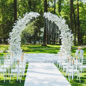 9.8 x 7.2Ft Outdoor Metal Garden Arch Trellis – Climbing Plant Arbor for Wedding, Party and Indoor/Outdoor Decoration, Black