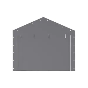 Carport Zipper Door Replacement for Portable Garage - 220G PE Fabric, Fits 13' x 20' and 13' x 25' Frames - Gray (Frame Not Included)
