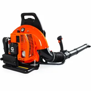 66CC Backpack Gas Leaf Blower 2-Stroke Engine High Power Ergonomic Design 880 CFM 320 MPH Heavy Duty Easy Start for Lawn & Garden Outdoor Cleanup