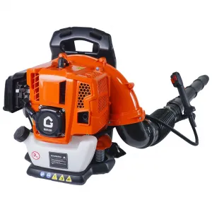52CC Backpack Gas Leaf Blower – 780 CFM, 270 MPH, Ergonomic, Low Vibration, Cruise Control, All-Season Yard & Snow Removal