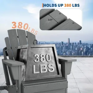 Folding Adirondack Chair, Outdoor Wooden Lounge Chair, Modern Lounger Adirondack Chair Ergonomic Extended Backrest