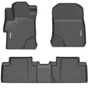 Floor Mats for 2012-2015 Honda Civic 4dr, TPE All Weather Custom Fit Front 1st & 2nd Row Floor Liner
