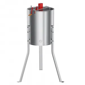 Manual 4/8 Frame Honey Extractor – Food-Grade Stainless Steel with Adjustable Stand & Transparent Lid for Small-Scale Beekeeping & Harvesting