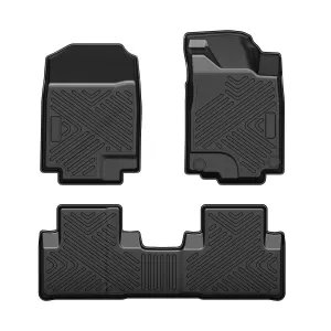 Floor Mats Compatible with CR-V 2012-2016 Accessories, Waterproof TPE Floor Liners, Black, Custom Fit, All-Weather Protection