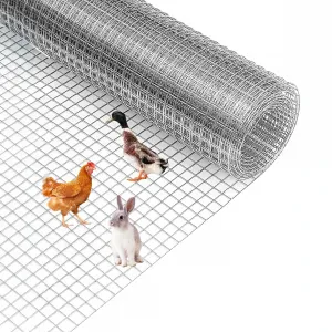 1/2" Hex Wire Mesh - 4'x50' Galvanized Steel Roll, Rust-Resistant Fencing for Chicken Coops & Gardens (Small Animal Barrier)