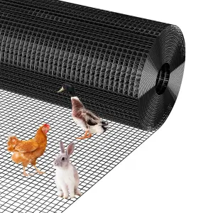 3'x50' 19-Gauge Hex Mesh Fence - Galvanized Steel w/Tie Wires, Rust-Resistant for Chicken Coops & Gardens (Smooth Edges)