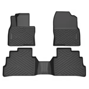 Custom Fit Floor Mats Compatible with Mazda CX-5, Black TPE All-Weather Floor Liners, Front & Rear Set, 2017-2024