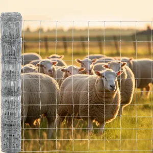 4'x164' Heavy Duty Galvanized Wire Mesh - 14-Gauge Steel Fence for Pasture/Stable/Yard Enclosure (Farm Fencing)