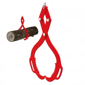 32 Inch Log Lifting Tongs Heavy Duty Steel 2200LBS Capacity Serrated Claw Hooks Swivel Handles for Tractors Trucks
