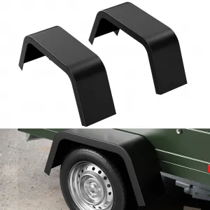 2 Pack Trailer Fenders Single Axle,Heavy Duty Steel Diamond Plate Single Axle Trailer Fenders Fit 14"-16"Wheel Tires,Car Hauler Trailer,Cargo Trailer,Utility Trailer,Landscape Trailer (Black)