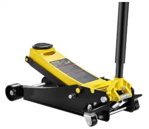 Floor Jack - Low Profile, 4T Steel Hydraulic, Dual Pistons Quick Lift, Lifting Range 3.46"-19.49"