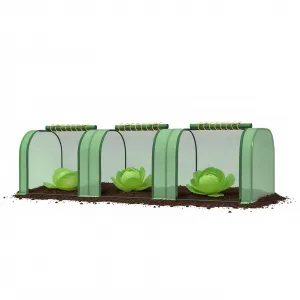 Mini Greenhouse PE Cover with Roll-up Zipper Door, Powder-coated Steel Frame, Transparent Heat-retentive Material, Portable for Balcony Garden