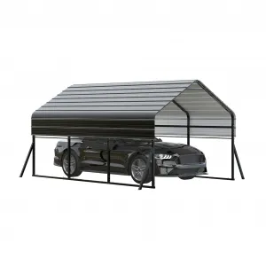 10' X 15'  Heavy Duty Metal Carport Kit for Trucks, Boats, RVs, Tractors – Reinforced Frame, Anchors, All-Weather Outdoor Storage Shelter, 100MPH Wind & 35PSF Snow Rated, Quick Assembly