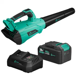 Leaf Blower Cordless Brushless- 20V Electric Leaf Blower 700CFM & 2 Speed Modes with Charger, 1*4.0Ah Battery Powered for Lawn Care