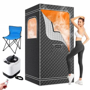 Portable Sauna Box for Home Spa, Indoor Steam Sauna Room with 4L/1500W Steamer, Easy Setup Quick Heat-Up Foldable Sauna, Personal Sauna Tent for Relaxation