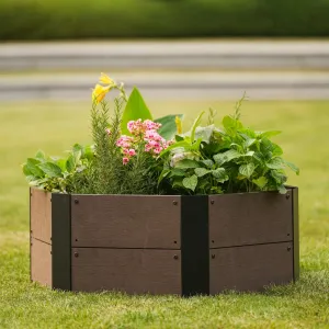 Hexagon Raised Garden Bed Kit – 6-Panel Wood Look Planter Box – 12.8" Deep Large Planting Container for Herbs, Vegetables, Flowers – Indoor/Outdoor Use on Patio, Balcony, Yard