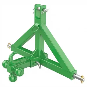 3 Point Trailer Hitch 2" Receiver Heavy Duty Cat.1 Towing Ball & Hook Stainless Steel Quick Hitch for Kubota Subcompact Tractor Farm Use