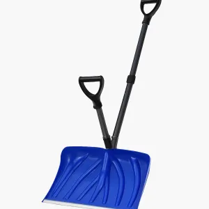 17.7"W X 12.6"H Snow Shovel with Assisted D-Ring Handle, Ergonomic Snow Pusher Shovel, Lightweight & Durable Winter Tool for Driveway Walkway Garden Patio Yard