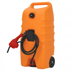 14 Gallon Fuel Tank, Portable Diesel Transfer Gas Can Heavy-Duty Fuel Caddy Gray for Car ATV Boat, Orange