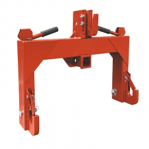 3 Point Quick Hitch for Category 1 Tractor, 3000 Lbs Capacity 3-Pt Attachment with 2 Inch Receiver Hitch, 5 Position Adjustable Top Hook for Easy Tractor Implement Connection